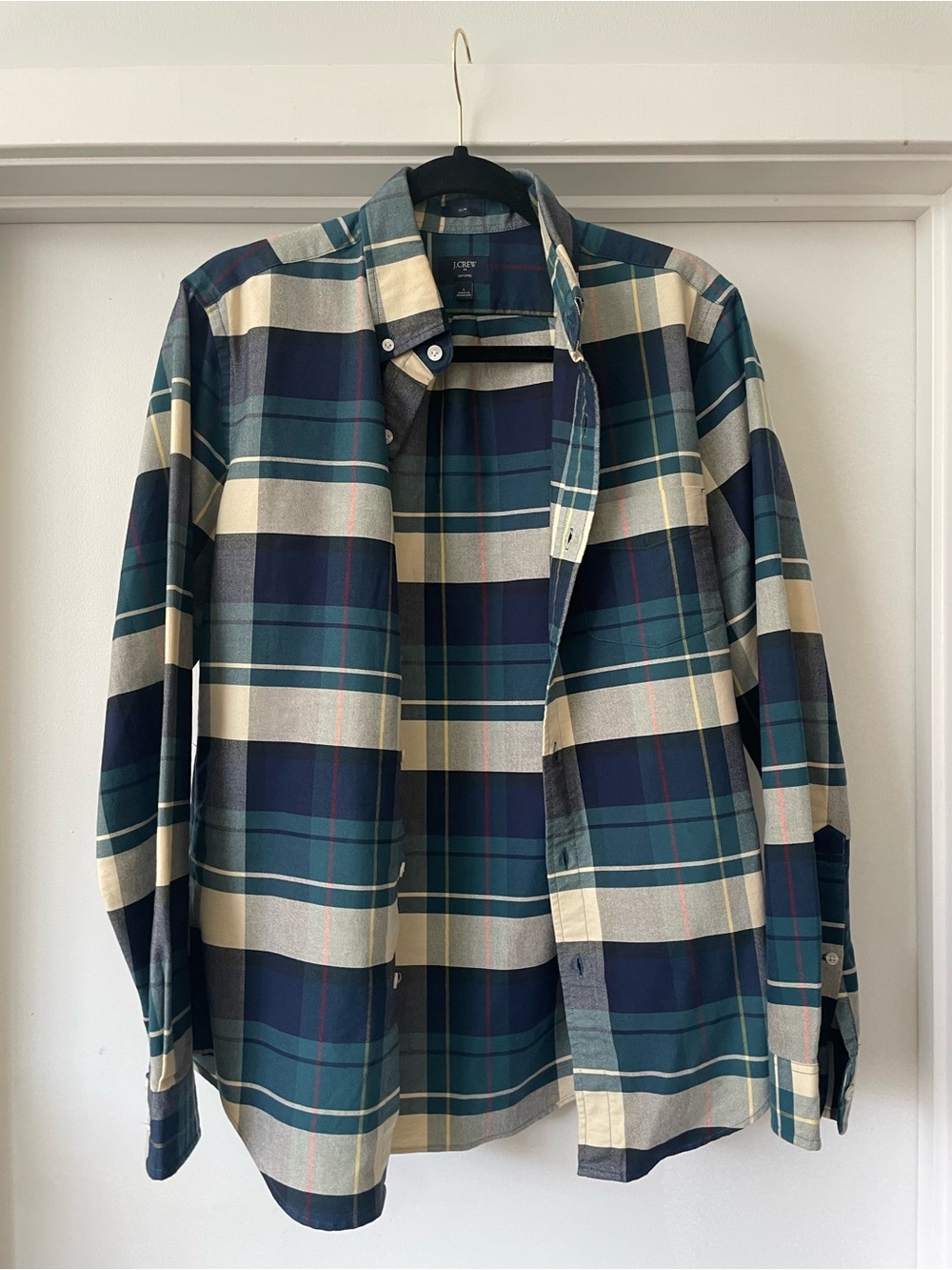J. Crew Oxford Plaid Button-Down Shirt